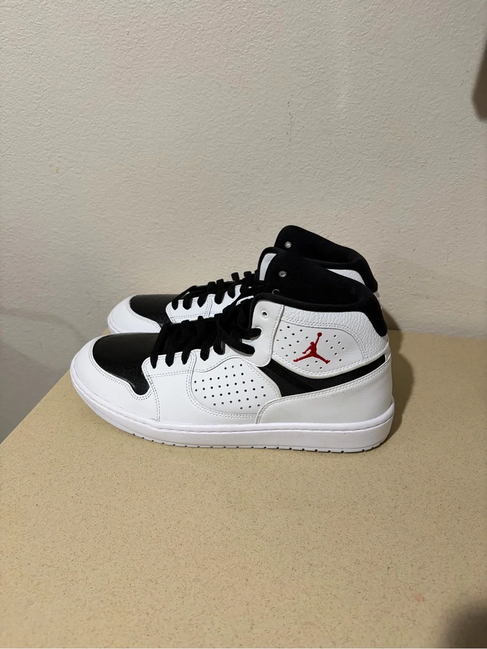 Jordan Men's Black, White & Red High-Top Sneakers